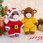 Christmas Cow Crochet Pattern PDF | Amigurumi Cow Christmas Doll | Crochet Plush Toy Tutorial | Holiday Cow Pattern | Gift Digital Download - Image 6