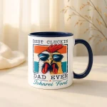 Funny Chicken Lover for Dad Birthday Gift from Kids, Father's Day Gift Mug Farmhouse Dad Mug, Personalized Rooster Coffee Cup - Image 5