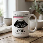 Baby Announcement Gift, Personalized Ultrasound Mug, First Time Dad Gift, Sonogram Photo Mug, New Daddy Gift, Pregnancy Reveal Mug