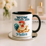 Personalized Funny Mug, Custom Name Coffee Mug, Funny Chicken Mug, Gag Gift for Coworker, Personalized Gift for Him - Image 5