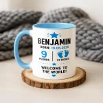 Personalized Birth Stats Mug, New Baby Gift, Custom Baby Birth Announcement Mug, Newborn Keepsake Mug, Baby Name Mug, New Parent Gift - Image 5