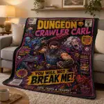 Mongo Is Appalled Dungeon Crawler Carl Blanket, Princess Donut And Mongo Fleece Blanket, New Achievement, Bookish Throw For Bed Couch Sofa