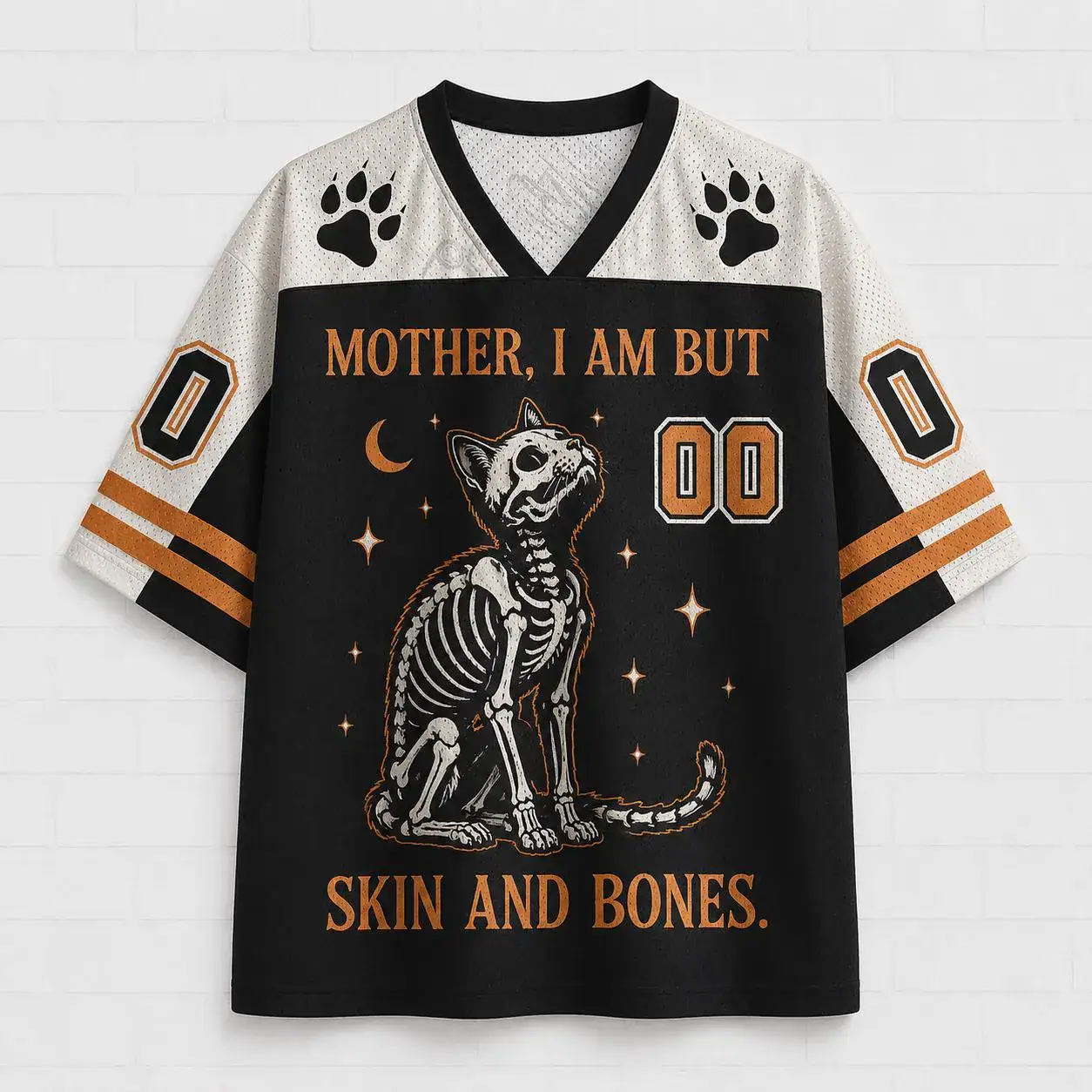 Skin and Bones Cat Hockey Jersey