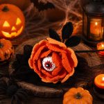 Halloween Peony Flower Crochet Pattern PDF, Gothic Eye Flower Crochet, Spooky Halloween Decor, Amigurumi Flower Pattern Digital Download - Image 7