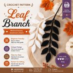 Leaf Branch Crochet Pattern PDF, Crochet Leaves Pattern, Botanical Greenery Crochet, Foliage Branch, Floral Decor Pattern Digital Download