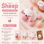 Sheep Crochet Pattern PDF, Amigurumi Sheep Pattern, Cute Sheep Plush Crochet Tutorial, Beginner Friendly  Digital Download