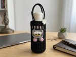 Crochet Cat Water Bottle Holder with Strap, Kawaii Pouch Accessory (Pattern) - Image 3