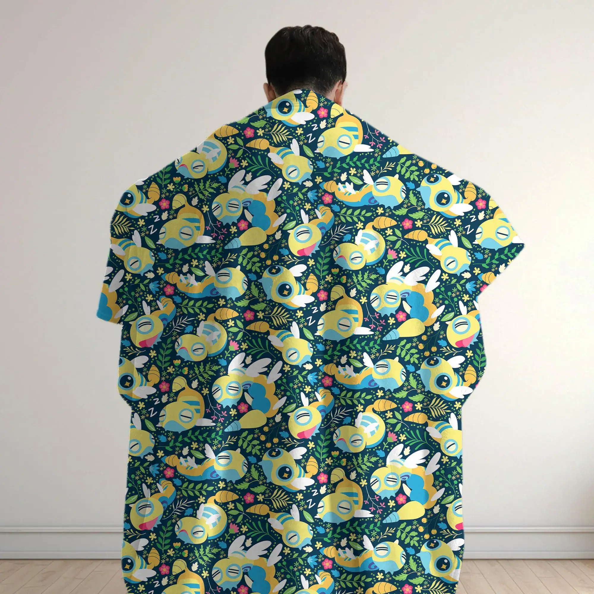 Dunsparce Fleece Blanket Cute Forest Pattern Cozy Throw Blanket Family Baby Blanket Woodland Christmas Home Decor Dunsparce Blanket Gifts - Image 4