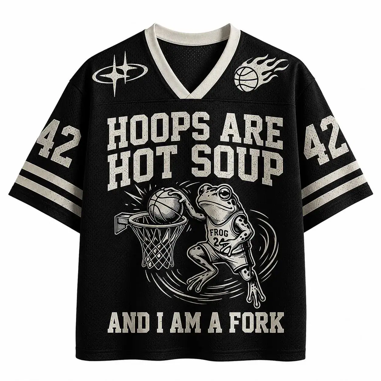 Funny Frog Basketball Jersey Shirt, Hoops Are Hot Soup Graphic Tee, Meme Frog Sports Jersey, Sarcastic Basketball Streetwear Top