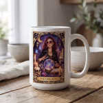 The Cool Aunt Tarot Mug - Funny Auntie Gift, Gothic Witchy Tarot Coffee Cup for Best Aunt Ever