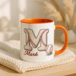Baseball Gifts for Players Monogram Mugs Personalized Baseball Team Gifts for Kids Baseball Sports Gifts for Boys Baseball Mom Gifts - Image 4