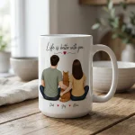 Personalized Pet Family Gifts for Cat Owners Family Pet Portrait Keepsake Gifts for Dog Owners Pet Mugs Family Portrait Memorial Gift