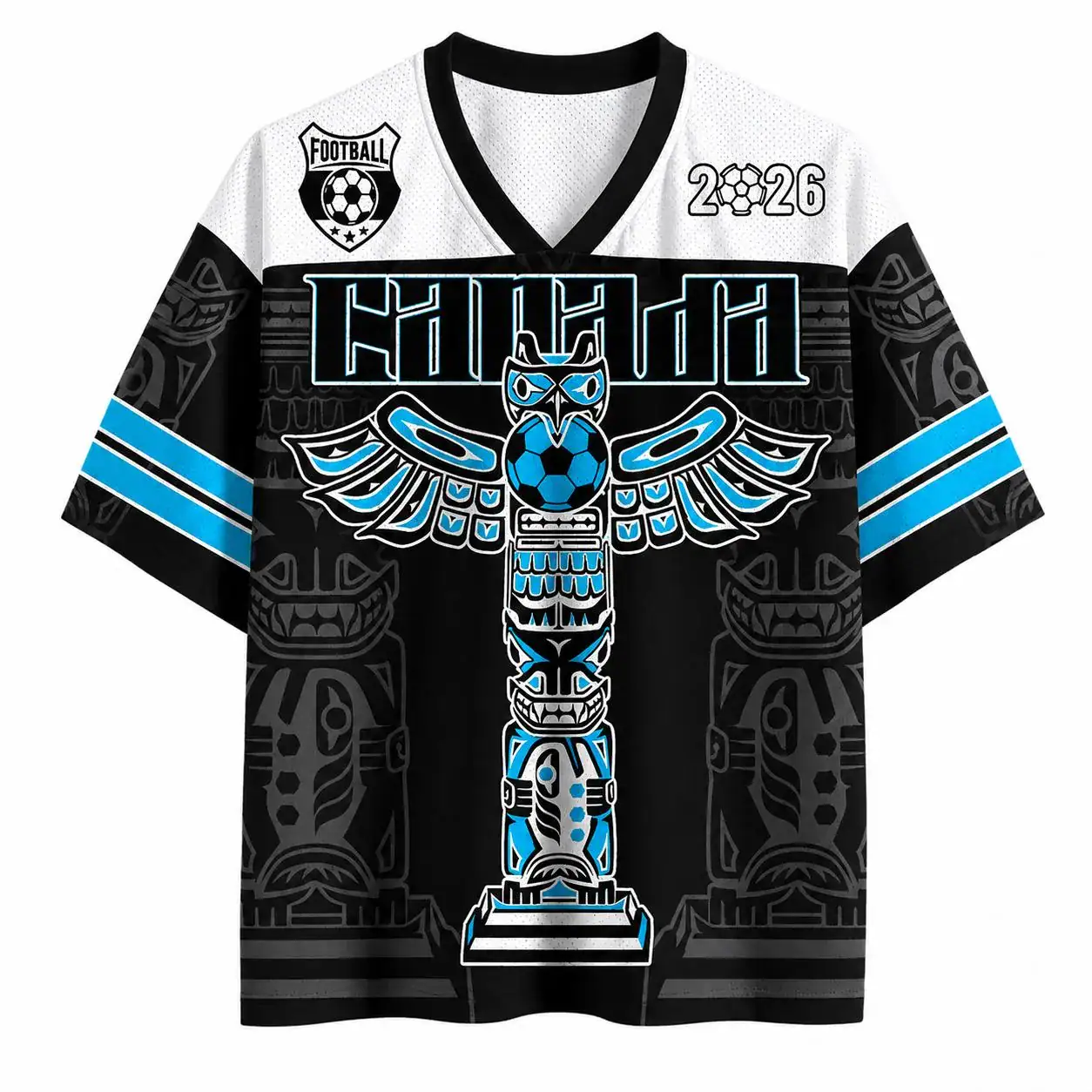 Totem Football Jersey 2026 – Tribal Soccer Fan Shirt, Native Inspired Football Jersey, Sports Graphic Streetwear Tee
