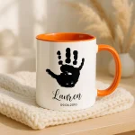 Personalized Baby Handprint Mug, Custom Newborn Keepsake Gift, Baby Footprint Mug, New Mom Grandma Present - Image 5