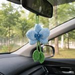 Orchid Hanging Car Charm Crochet Pattern PDF, Car Mirror Decor, Rear View Mirror Ornament, Flower Car Accessory Digital Download - Image 6