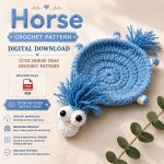 Horse Crochet Basket Pattern PDF, Amigurumi Horse Storage Basket, Nursery Organizer Crochet Tutorial, Digital Download