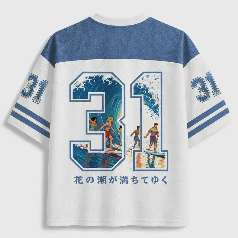 Hokkaido Pride Wave Jersey, Japanese Surf Shirt - Image 2