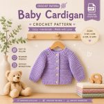 Baby Cardigan Crochet Pattern PDF, Bobby Bunny Cardigan, Baby Sweater Crochet Pattern,  Digital Download