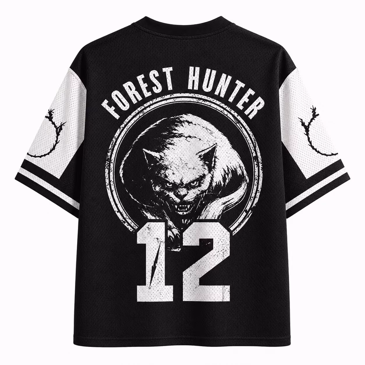 Customizable Forest Cat Jersey, Gothic Baseball Shirt, Dark Fantasy Graphic Tee - Image 2