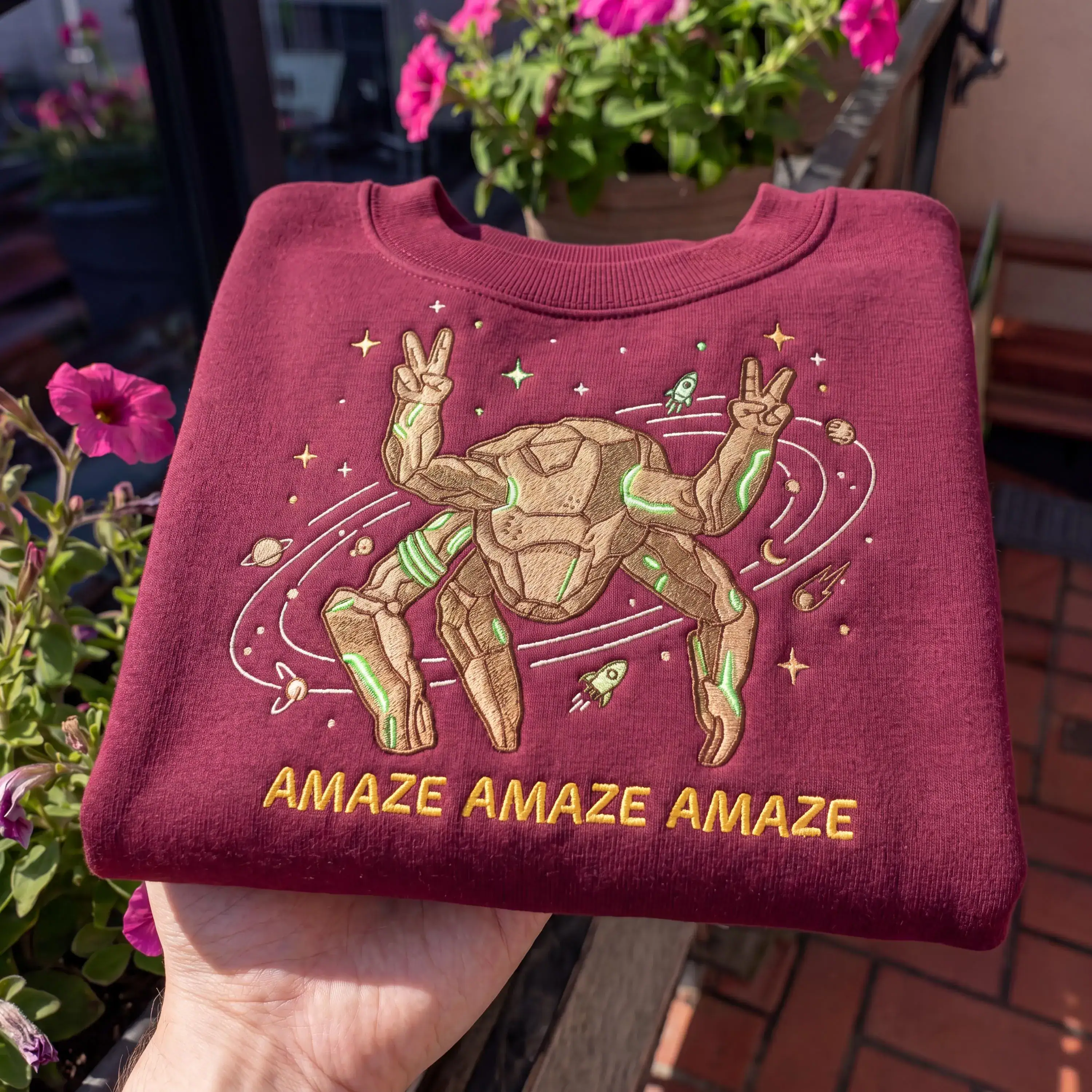 Embroidered Project Hail Mary Tshirt, Amaze Rocky Alien Sci Fi Shirt, Funny Space Quote Book Lover Gift, Andy Weir Hail Mary Graphic Tee