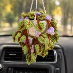 Purple Flower Hanging Basket Crochet Pattern PDF, Trailing Plant Pattern, Amigurumi Hanging Planter, Floral Home Decor Digital Download - Image 7