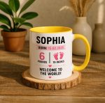 Personalized Birth Stats Mug, New Baby Gift, Custom Baby Birth Announcement Mug, Newborn Keepsake Mug, Baby Name Mug, New Parent Gift - Image 4