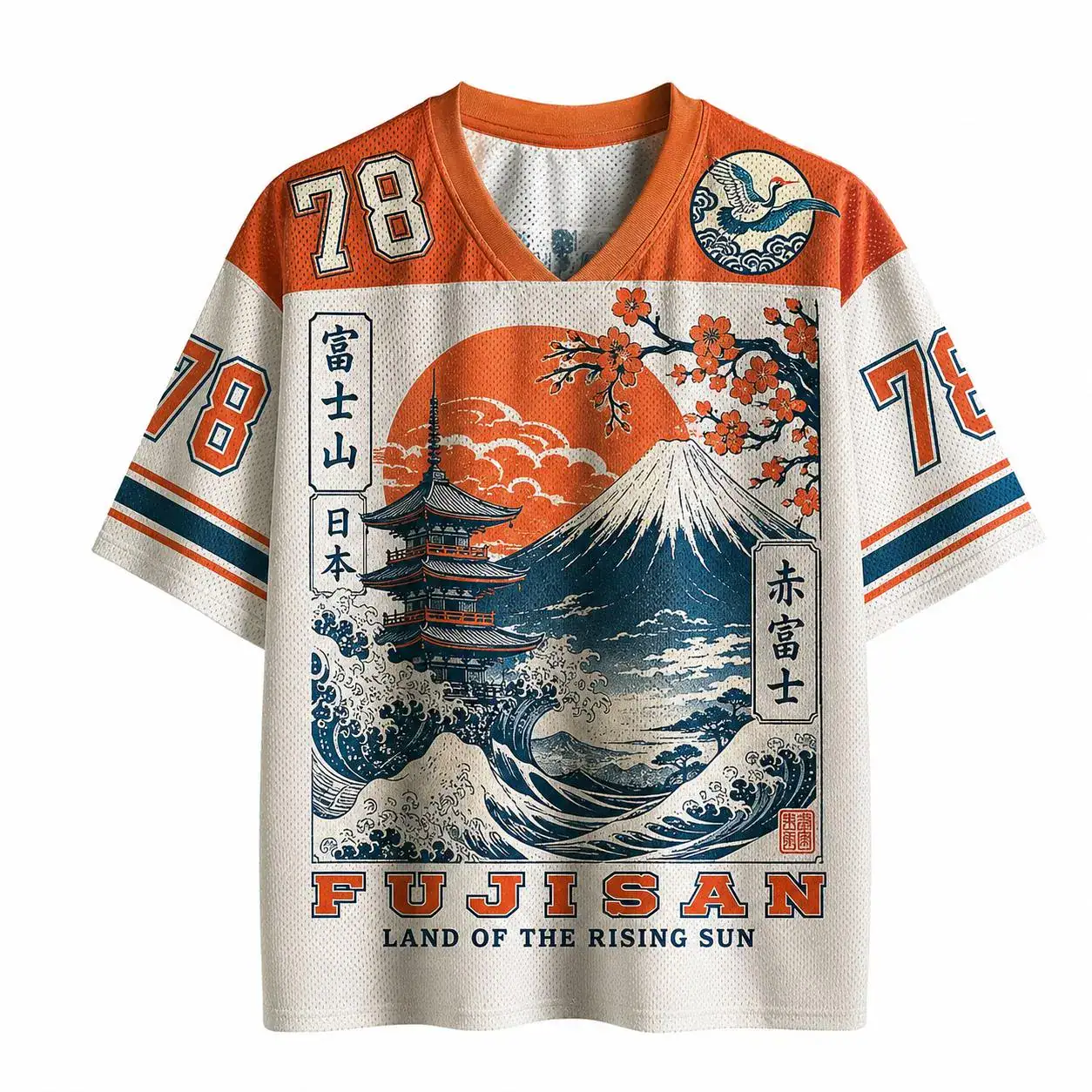 Wave Mount Fuji Baseball Jersey | Japanese Ukiyo-e Sports Shirt (Unisex)