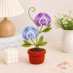 Sweet Pea Flower Crochet Pattern PDF, Potted Sweet Pea Crochet Pattern, Amigurumi Flower Pot Pattern, Floral Home Decor Digital Download - Image 4