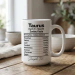 Zodiac Gifts Taurus Birthday Gift Ideas, Astrology Gift for a Friend, Birthday Gift Ideas for Men, Taurus Mug Zodiac Gifts for Women