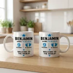 Personalized Birth Stats Mug, New Baby Gift, Custom Baby Birth Announcement Mug, Newborn Keepsake Mug, Baby Name Mug, New Parent Gift - Image 2