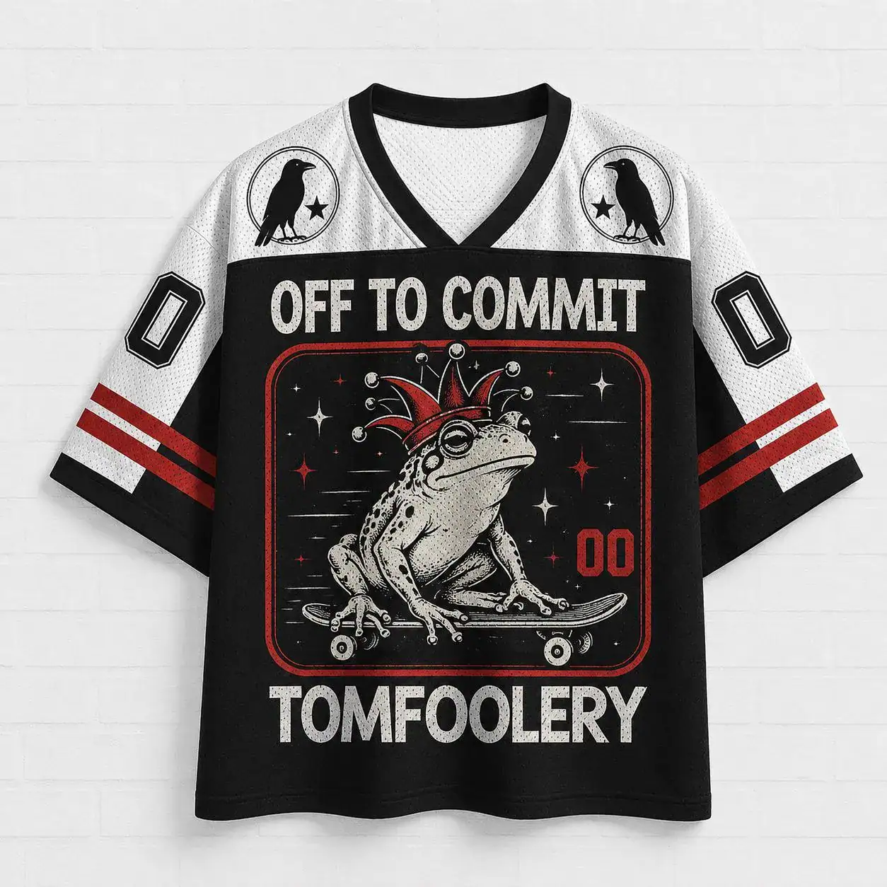 Off to Commit Tomfoolery Frog Hockey Jersey