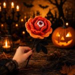 Halloween Peony Flower Crochet Pattern PDF, Gothic Eye Flower Crochet, Spooky Halloween Decor, Amigurumi Flower Pattern Digital Download - Image 3