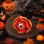Halloween Peony Flower Crochet Pattern PDF, Gothic Eye Flower Crochet, Spooky Halloween Decor, Amigurumi Flower Pattern Digital Download - Image 2
