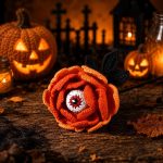 Halloween Peony Flower Crochet Pattern PDF, Gothic Eye Flower Crochet, Spooky Halloween Decor, Amigurumi Flower Pattern Digital Download - Image 5