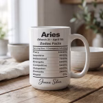 Aries Gifts Zodiac Mugs Astrology Gifts Personalized Zodiac Gifts for Her Birthday Unique Zodiac Mugs Family Gift