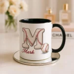 Baseball Gifts for Players Monogram Mugs Personalized Baseball Team Gifts for Kids Baseball Sports Gifts for Boys Baseball Mom Gifts