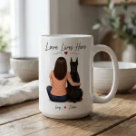 Personalized Pet Family Gifts for Cat Owners Family Pet Portrait Keepsake Gifts for Dog Owners Pet Mugs Family Portrait Memorial Gift
