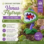 Venus Flytrap Crochet Pattern PDF, Crochet Plant Pattern, Carnivorous Plant Amigurumi, House Plant Decor, Botanical Crochet Digital Download