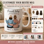 Personalized Best Friend Mug, Custom Bestie Gift for Her, Friendship Gifts for Women Friends, Long Distance Best Friend Gift Sister Birthday - Image 3