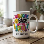 Back to School Teacher Appreciation Gifts Accent Coffee Mugs Personalized Pencil Teacher Gift Custom Teacher Coffee Mug Teacher Mug Gift