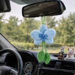 Orchid Hanging Car Charm Crochet Pattern PDF, Car Mirror Decor, Rear View Mirror Ornament, Flower Car Accessory Digital Download - Image 5