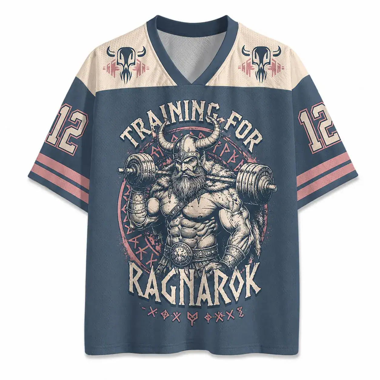 Training For Ragnarök Viking Jersey | Custom Number 12 Football Shirt
