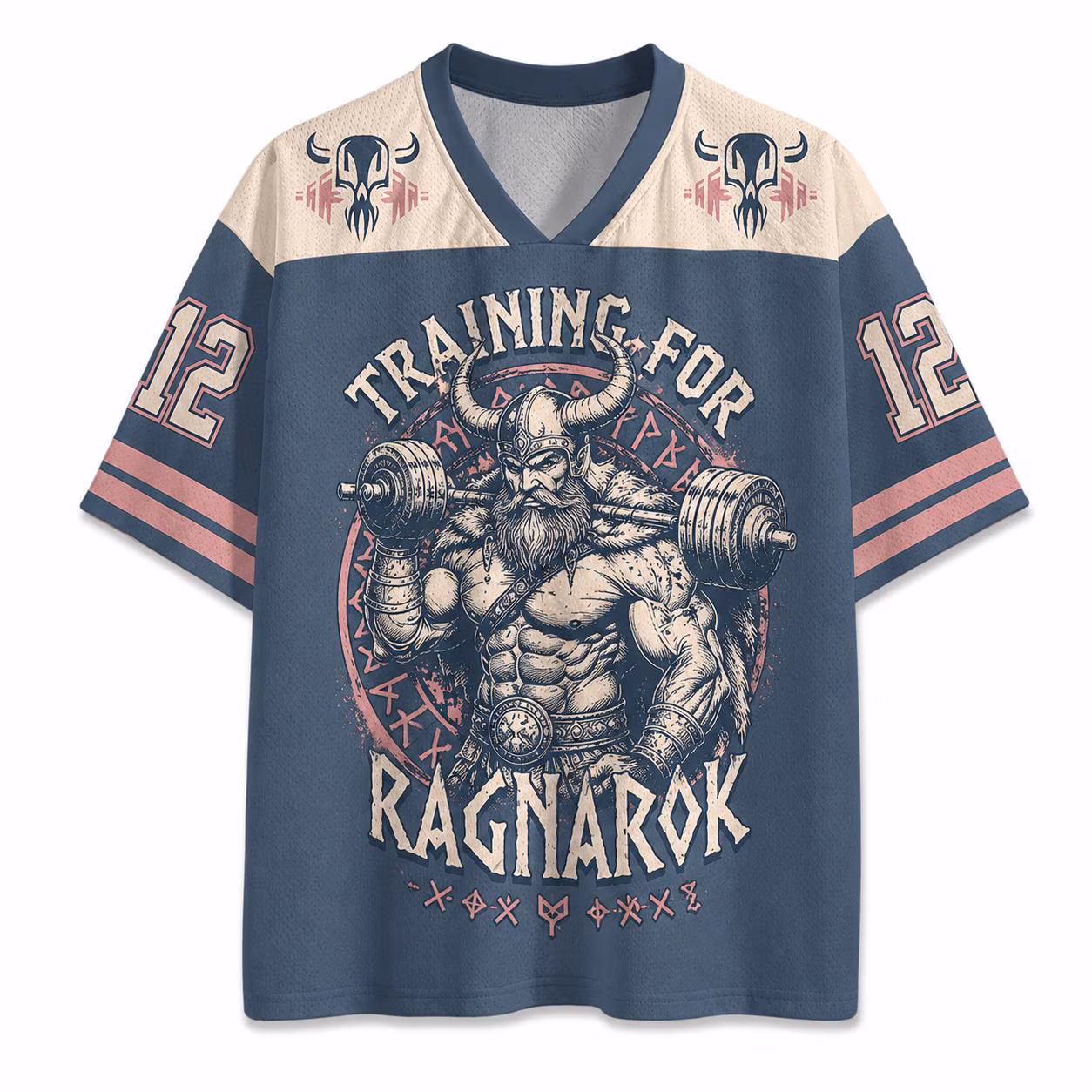 Training For Ragnarök Viking Jersey | Custom Number 12 Football Shirt
