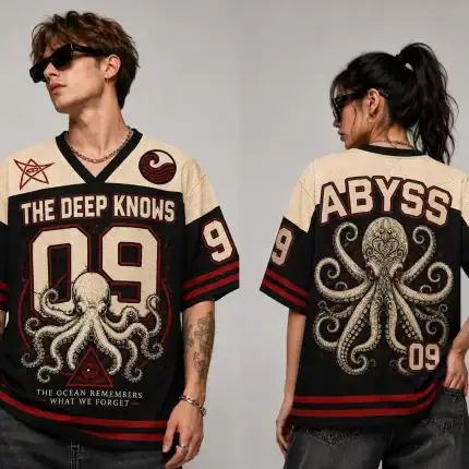 Abyss Octopus Jersey | Custom Number 09 Football Jersey | Deep Sea Kraken Sports Shirt - Image 3