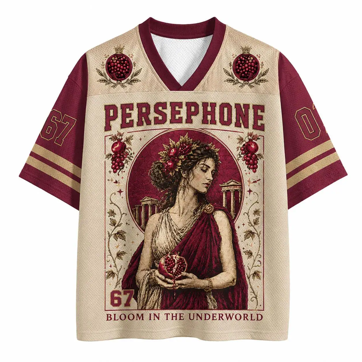 Persephone Goddess Jersey, Greek Mythology Baseball Shirt, Queen of the Underworld Graphic Tee, Unisex Gift