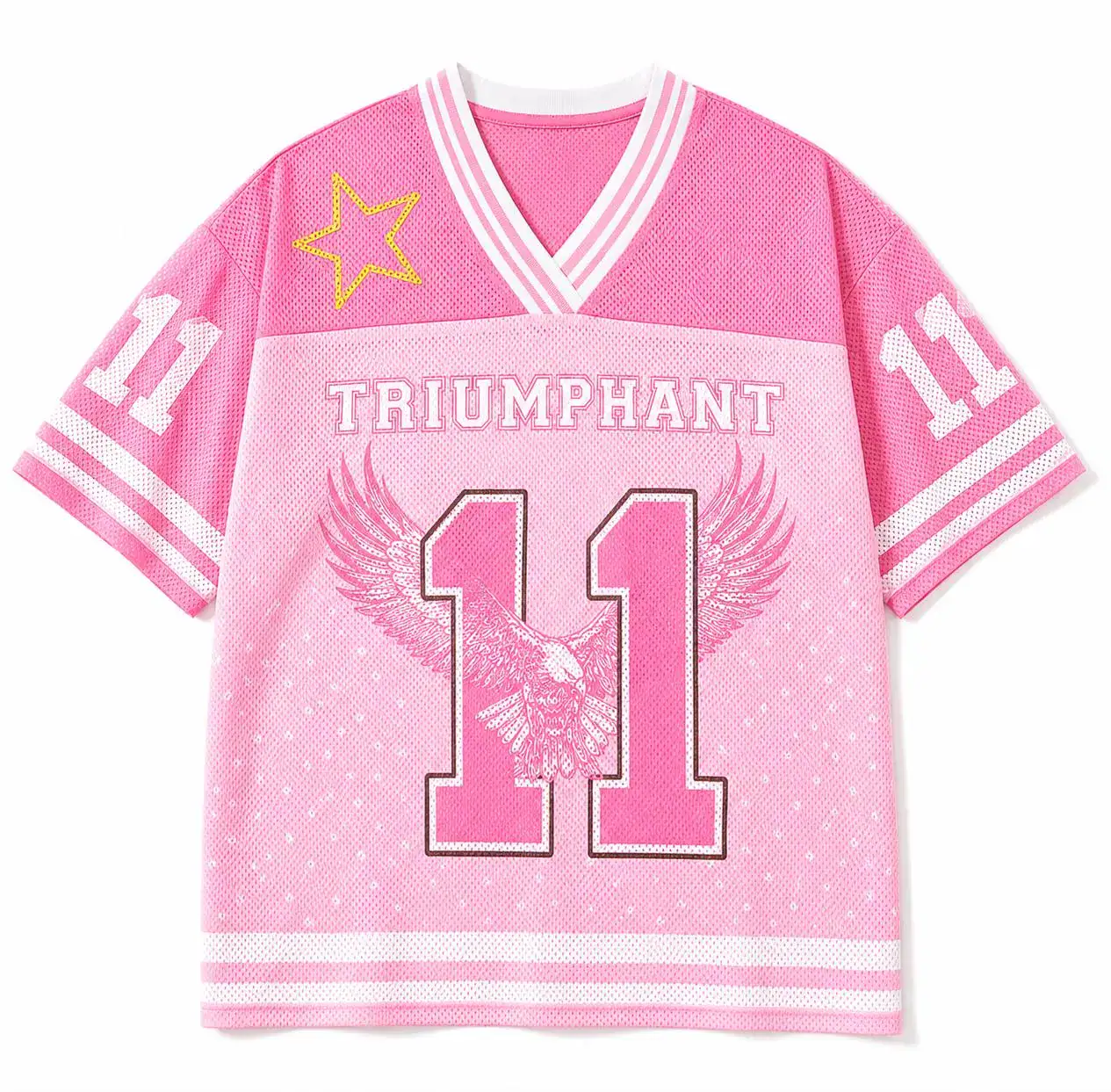 Pink Eagle Jersey Shirt 11 | Vintage Mesh Football Tee | Oversized Y2K Sports Top | Cute Game Day Shirt | Unisex Streetwear Gift