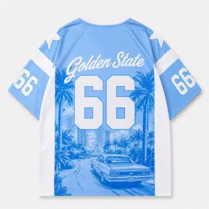 Golden Coast 66 Jersey | Vintage Beach Retro Sports Top - Image 2