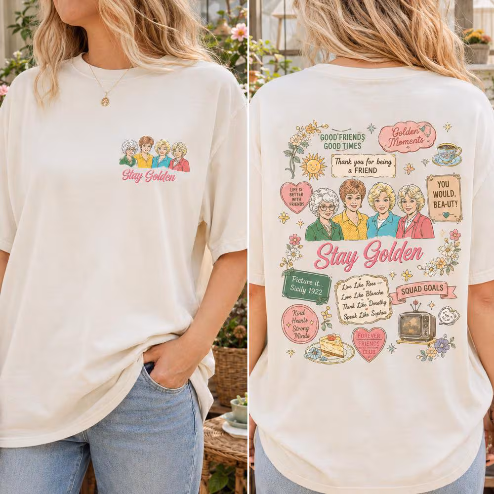 Thank You For Being A Friend T shirt, The Golden Girls Shirt, 80s Vintage Sunset T-Shirt, Stay Golden Shirt, The Golden Girls Tee