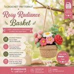 Rosy Radiance Basket Crochet Pattern PDF, Hanging Flower Basket Pattern, Crochet Floral Basket Pattern, Amigurumi Basket Pattern Digital Download