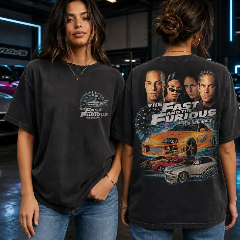 Fast and Furious Shirt, Originals Cast Tee, Movie Car Graphic Tee, Gift for Fan, Unisex Cotton Top, Retro Movie Car Top, gift lover